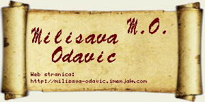 Milisava Odavić vizit kartica